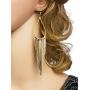 VIJIV 1920s Long Drop Tassel Earrings 20s Flapper Jewelry Costume Accessories