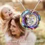 TOUPOP s925 Sterling Silver I Love You Mom Love Heart Best Mom Pendant Necklace Crystal Jewelry Gifts for Women Mom Mother Grandma Nana Wife Birthday Mothers Day