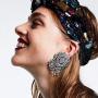 Crystal Beads Earrings Women Ethnic Jewelry Handmade Elegant Big Long Beads Earrings