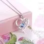 Sterling Silver Mom and Baby Turtle Necklace Stud Earrings Anklet Cubic Zirconia Heart Pendant Turtle Jewelry Set for Women Sterling Silver Mom and Baby Turtle Necklace Stud Earrings Anklet Cubic Zirconia Heart Pendant Turtle Jewelry Set for Women