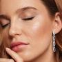 Pori Jewelers .925 Sterling Silver Alternating CZ Paperclip Earrings - Available in Silver or Yellow Color