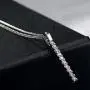 NEOGLORY Platinum Plated CZ Cubic Zirconia Bar Necklaces Stud Earrings Jewelry Sets for Sensitive Skin NEOGLORY Platinum Plated CZ Cubic Zirconia Bar Necklaces Stud Earrings Jewelry Sets for Sensitive Skin