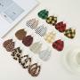 Teardrop Leather Earrings for Women Leopard Print Leather Earrings Lightweight Faux Leather Leaf Earrings 16 Pairs
