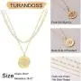Turandoss Gold Necklaces for Women - 14K Gold Plated Lock Evil Eye Medallion Vintage Coin Necklace Bee Sun Moon Shell Gold Chain Necklace Layered Paperclip Chain Necklaces for Women Jewelry Gifts Turandoss Gold Necklaces for Women - 14K Gold Plated Lock Evil Eye Medallion Vintage Coin Necklace Bee Sun Moon Shell Gold Chain Necklace Layered Paperclip Chain Necklaces for Women Jewelry Gifts