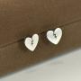 Paialco Broken Heart Stud Earrings 925 Sterling Silver Post Back Ear Studs