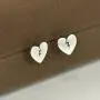 Paialco Broken Heart Stud Earrings 925 Sterling Silver Post Back Ear Studs