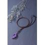 Top Plaza Natural Healing Crystal Stone Necklace Reiki Quartz Jewelry Half Heart Pendant Necklaces for Women Men
