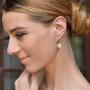 EVER FAITH Womens 925 Sterling Silver Elegant Round CZ Prong Setting Dangle Earrings