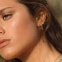 MYEARS Women Star Earrings Stud Gold CZ Ear Climber Crawler Crescent Moon Dangle 14K Gold Filled Chain Double Piercing Tiny Boho Beach Simple Delicate Handmade Hypoallergenic Lucky Jewelry Gift