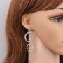 Exaggerated Luxury Sun Moon Stars Drop Earrings Rhinestone Punk Earrings for Women Jewelry Golden Boho Vintage Earrings