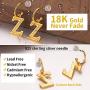 Initial Dangle Earrings Women 18K Gold Plated Personalized Alphabet 26 Letters Charm Hypoallergenic Earrings Jewelry Fashion Gift for Women Girls, Send Gift Box