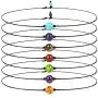 W WOOGGE Womens 7 Pack of Single Gemstones Choker Necklace 7 Chakra Crystals Beads Yoga Reiki Healing Energy Balancing Collar Necklace for Girls