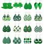 St Patricks Day Faux Leather Earrings for Women Shamrock Clover Leather Earrings Lightweight Saint Patricks Day Green Petal Leaf Teardrop Earrings Set St Patricks Day Faux Leather Earrings for Women Shamrock Clover Leather Earrings Lightweight Saint Patricks Day Green Petal Leaf Teardrop Earrings Set