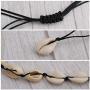 HOZEN Natural Shell Choker Necklace Handmade Adjustable Seashell Beads Beach Cord Necklace Bohemian Boho Hawaiian Jewelry for Women Girls