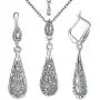 Yoursfs 18KGP Necklace Dangle Earrings Vintage Jewelry Set
