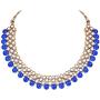 Aheli Wedding Wear Indian Kundan Maang Tikka Earrings Necklace Set Bollywood Ethnic Traditional Jewelry for Women (Royal Blue)