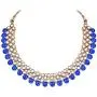 Aheli Wedding Wear Indian Kundan Maang Tikka Earrings Necklace Set Bollywood Ethnic Traditional Jewelry for Women (Royal Blue) Aheli Wedding Wear Indian Kundan Maang Tikka Earrings Necklace Set Bollywood Ethnic Traditional Jewelry for Women (Royal Blue)