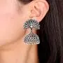 Aheli Indian Boho Bohemian Oxidized Jhumki Earrings Ethnic Wedding Fashion Antique Tribal Jewelry for Women Girls