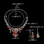 EVER FAITH Lovely Carp Wave Austrian Crystal Necklace Earrings Set