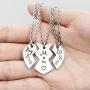 RAMESON Family Jewelry Gift Big Middle Sister Little Sis Mom Set of 3 Sisters Charm Jewelry Pendant Puzzles Necklace for Women Mother Sisters Daughter Gifts