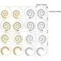 Gold Earrings,Vintage Bohemian Spiral Heart Alloy Dangle Charm Unique Jewelry