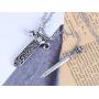 Alilang Antique Fantasy Medieval Renaissance Removable Scabbard Rune Sword Dagger Pendant Necklace