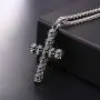 U7 Men Personalized Silver Black Gothic Skull Necklace Stainless Steel /18K Gold/Black Leather Chain Pendant, 20 Inch to 26 Inch U7 Men Personalized Silver Black Gothic Skull Necklace Stainless Steel /18K Gold/Black Leather Chain Pendant, 20 Inch to 26 Inch