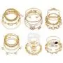 IFKM 6 PACK (24 PCS) Boho Gold Chain Bracelets Set for Women Girls, 14K Gold Plated Multiple Layered Stackable Open Cuff Wrap Bangle Adjustable Link Italian Cuban Jewelry for Women Girls Gift IFKM 6 PACK (24 PCS) Boho Gold Chain Bracelets Set for Women Girls, 14K Gold Plated Multiple Layered Stackable Open Cuff Wrap Bangle Adjustable Link Italian Cuban Jewelry for Women Girls Gift