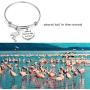AKTAP Flamingo Bracelet Stand Tall in The Crowd Inspirational Be Yourself Flamingo Lover Gift