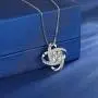 Nowonchic 925 Sterling Silver Love Knot Pendant Necklace for Women, 18+2 inch Nowonchic 925 Sterling Silver Love Knot Pendant Necklace for Women, 18+2 inch