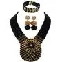 laanc Womens Wedding 6 Rows Champagne Gold AB and Multicolor Crystal Beads African Jewelry Sets laanc Womens Wedding 6 Rows Champagne Gold AB and Multicolor Crystal Beads African Jewelry Sets