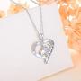 S925 Sterling Silver Lucky Elephant Love Heart Necklace for Women Daughter Girlfriend