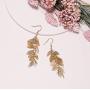 Bohemian Multi Layered Filigree Leaves Dangle Drop Long Statement Earrings
