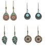 Minagoo Boho Dangle Earrings for Women Flower Bohemian Drop Jewelry