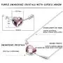 Sllaiss Made with Swarovski Crystal Pendant Infinity Love Heart Jewelry Purple Arrow Necklace Gift for Mother Day Girlfriend Sllaiss Made with Swarovski Crystal Pendant Infinity Love Heart Jewelry Purple Arrow Necklace Gift for Mother Day Girlfriend