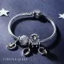 FOREVER QUEEN Dog Paw Print Charms 925 Sterling Silver with Cubic Zirconia, Animal Paw Print Charm fit Pandora Bracelets for Women Girls, With Elegant Jewelry Gift Box