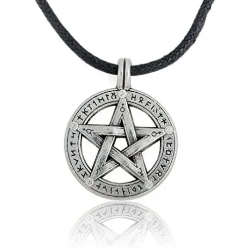 My Shape Supernatural Pentacle Pentagram Pendant Necklace Witch Protection Star Amulet Necklace Leather Rope Chain for Men Women My Shape Supernatural Pentacle Pentagram Pendant Necklace Witch Protection Star Amulet Necklace Leather Rope Chain for Men Women
