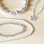 KIERA VENEZIA Sterling Silver Double Strand Necklace with Hollow Butterfly Pendant