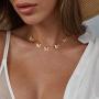 KissYan Layered Minimalist Necklace, 14K Gold Plated Butterfly Choker Cable Chain Heart Butterfly Pendant Necklace Delicate Jewelry for Girls Women