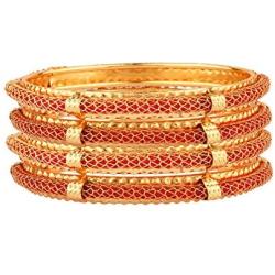 Efulgenz Indian Bangle Set Bollywood Style Rhinestone Crystal Bracelet Jewelry Set for Women Girls