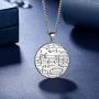 beautlace Round Coin Musical Note Necklaces 18K Gold/Silver/Black Gun Plated Treble Clef Music Note Staves Jewelry for Men and Women
