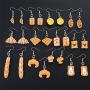 Cute 12 Pairs Handmade Simulation Food Dangle Drop Earrings Set Unique Lifelike Waffle Croissant Baguette Cupcake Croissant French Bread Toast Egg Tart Drop Earrings Set for Women Girls Jewelry Gifts