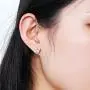 ERLUER Womens Mickey Stud Earrings Mouse Shape Rose Gold Platinum Plated Zircon Crystal Fashion Jewelry Earring For Women Party Gifts ERLUER Womens Mickey Stud Earrings Mouse Shape Rose Gold Platinum Plated Zircon Crystal Fashion Jewelry Earring For Women Party Gifts