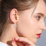 925 Sterling Silver Love Elegant Layered Big Hearts Long Dangle Drop Hooks Stud Earrings Jewelry Birthday Gifts for Women Girlfriend