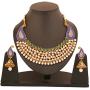 Touchstone Indian Bollywood Handcrafted Traditional Royal Mughal Kundan Polki Meenakari Enamel Colorful Wedding Designer Jewelry Long Necklace Set in Gold and Silver Tone for Women.
