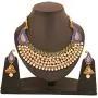 Touchstone Indian Bollywood Handcrafted Traditional Royal Mughal Kundan Polki Meenakari Enamel Colorful Wedding Designer Jewelry Long Necklace Set in Gold and Silver Tone for Women.