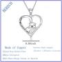 BEKECH Otter Necklace Otter Lovers Gifts Just A Girl Who Lovers Otters Sea Animal Heart Pendant Jewelry Gift for Women Girls Friends Family Otter Girls Gift