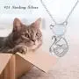TRISHULA Moonstone/Opal Cat Pendant Necklace for Cat Lover, S925 Sterling Silver Cute Animal Cat Crescent Moon Charm Necklace for Women Girls 18+2 (Gift Box Included) TRISHULA Moonstone/Opal Cat Pendant Necklace for Cat Lover, S925 Sterling Silver Cute Animal Cat Crescent Moon Charm Necklace for Women Girls 18+2 (Gift Box Included)