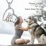 APOTIE 925 Sterling Silver Dog Necklace for Girls Always in My Heart Pendant Puppy Mother Day Jewelry Gift for Mom Dog Lover