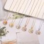 Dainty Necklace for Women Girls, 14K Gold Plated Horse Honeycomb Bee Necklace Jewelry Gifts for Girls Kids Children Cubic Zirconia Infinity Heart Pendant Necklace Christmas Jewelry Gift for Her